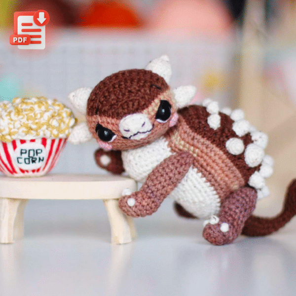 ANKYLOSAURUS BRUNO – Crochet PDF Tutorial