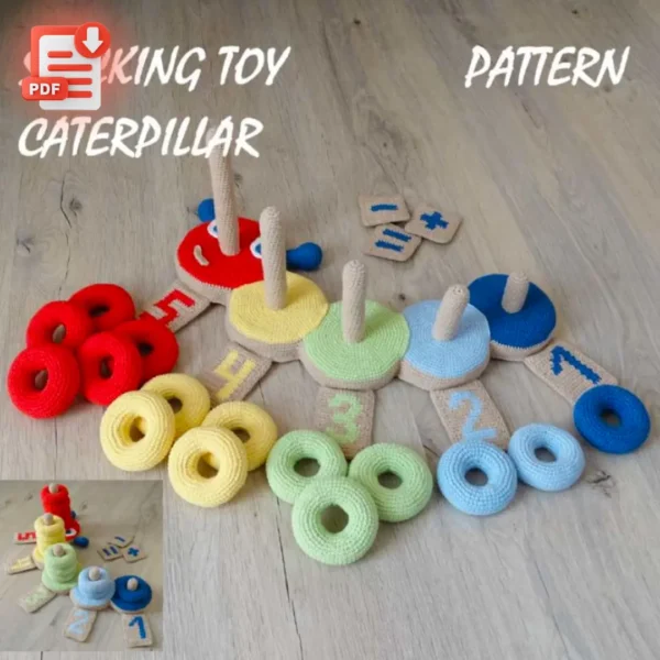 Caterpillar Stacking Toy – Crochet PDF Tutorial